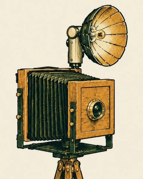 Vintage photobooth camera postcard